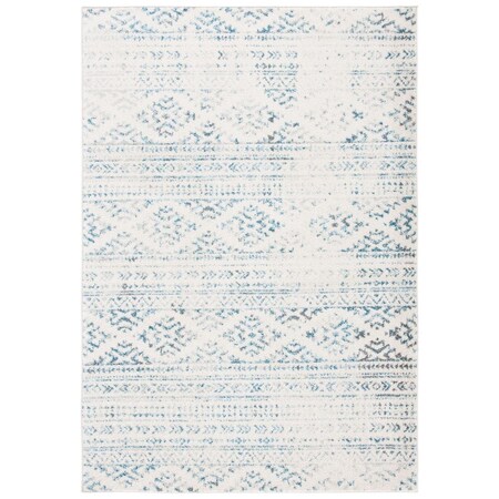 Safavieh 3 x 5 ft. Tulum Power Loomed Rectangle Area Rug Ivory & Turquoise TUL272E-3